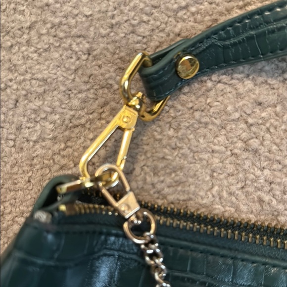 JW PEI Green and Gold Textured Shoulder Bag - Picture 9 of 10